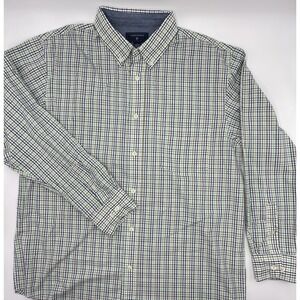 NWT Men Saddlebred® Long Sleeve Oxford Plaid Button Down‎ Shirt Sz L #C420